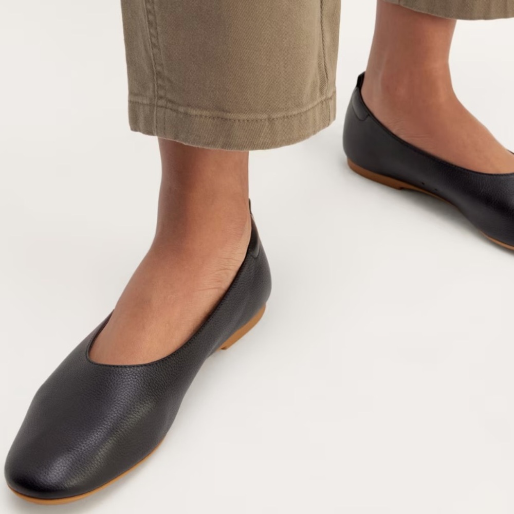 Everlane The Day Glove Flats Black Leather